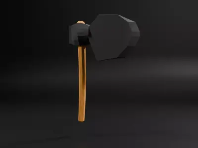 Low-poly Axe Game ready model Low-poly 3D model