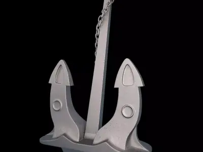 Ship Anchor 3D Model 3D model