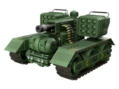 UGV Concept-3B-Forest-Clean Low-poly 3D model