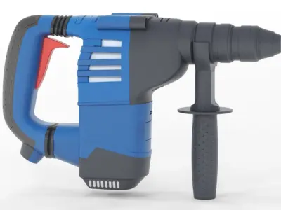 Bosch Professional GBH 3-28 DFR Rotary Hammer Low-poly 3D model