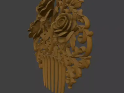 VICTORIAN ROSE COMB 3D print model