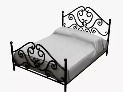 Antique Bed 3D model