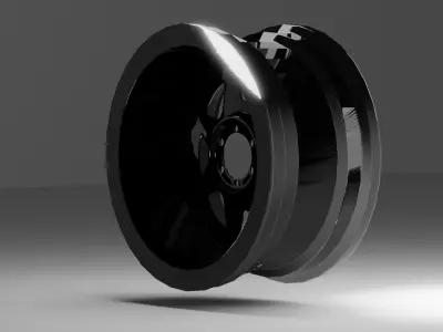 Generic Offroad Steel Rim Low-poly 3D model