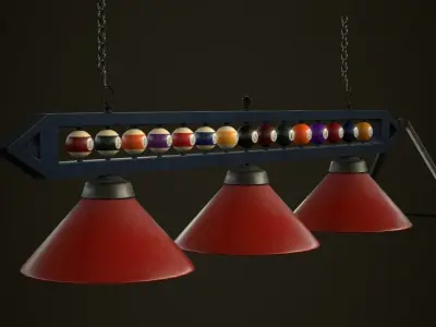 Billiards table Low-poly 3D model