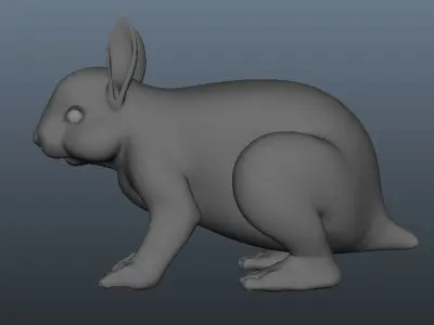 Rabbit Model bunny Low-poly 3D model