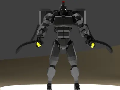 Spartan Class Mech Unit-01 Sator Low-poly 3D model
