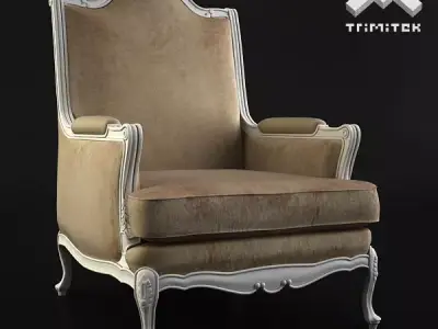 Classic Armchair - Moses - Beige 3D model