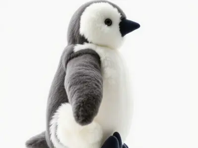 Adorable Penguin Plush Toy D Model Pack Low-poly 3D model