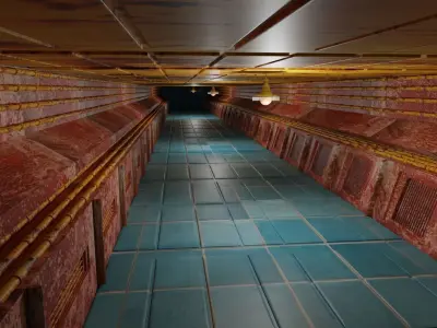 Underground Tunnel Low-poly 3D model buy