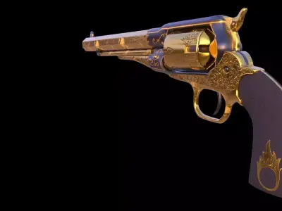 vintage colt Low-poly 3D model