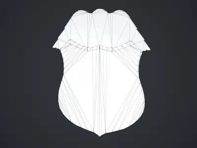 Criminal Investigation Badge Low-poly 3D model