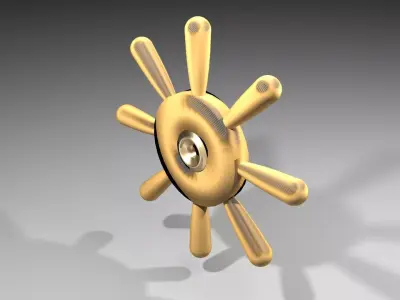 Ship Wheel 5 3D model
