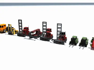 heavy vehicle lowpoly model 3D model