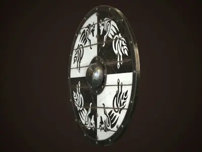 Viking Shield 30 Low-poly 3D model