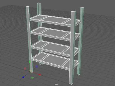 Storage shelf for your Game Low-poly 3D model
