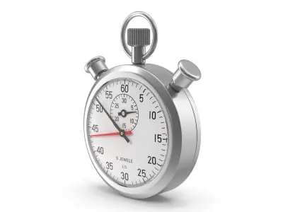 Stopwatch Low-poly 3D model