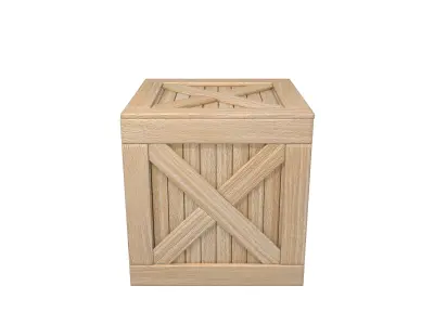 Wooden box 3D model get