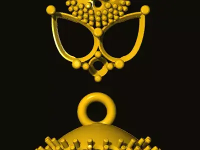 jumka golden bell 3D print model