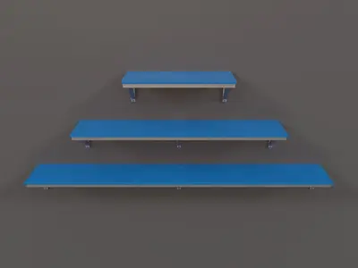 Industrial Workshop Wallshelves PBR Low-poly 3D model