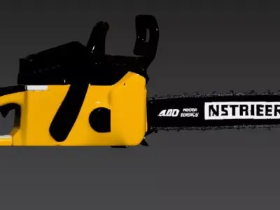 Professional Gasoline Chainsaw 3D model