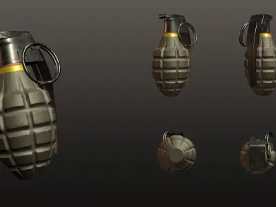 Tactical Grenades Low-poly 3D model