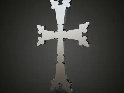 Ornamental Cross Pendant  3D print model