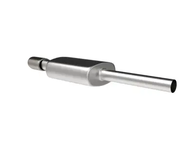 Stock Exhaust System Silencer Free 3D model