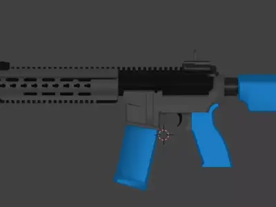Heckler and Koch HK416 Low-poly 3D model