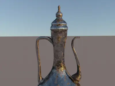 Pitcher metal vase 3D model
