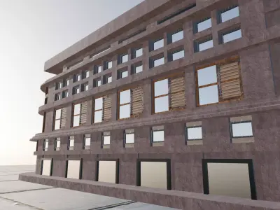 Ancient Building Structure Low-poly 3D model