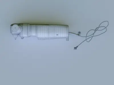 4Amp 38 in Reversible Angle Drill Low-poly 3D model