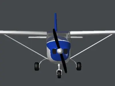 Prop Plane 2 Low-poly 3D model
