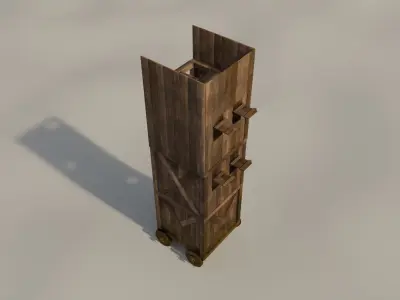 Wood Tower Low-poly 3D model