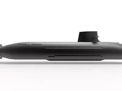 The Taigei-class submarines Low-poly 3D model