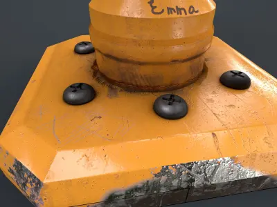 Machine gun turret Free low-poly 3D model purchase