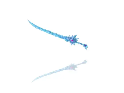 Crystal Katana Low-poly 3D model