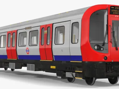 London Subway Train S8 Locomotive 3D model