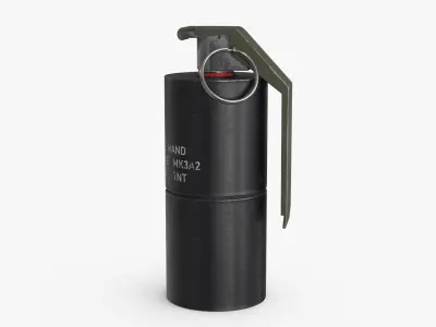 Hand Grenade v4 Low-poly 3D model