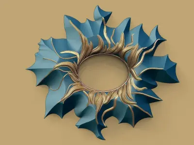 Polygonal mirror frame 3D model