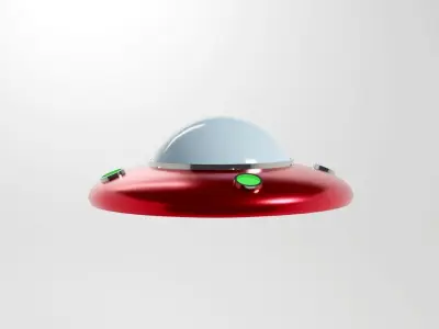 UFO spaceship 3d model Low-poly 3D model