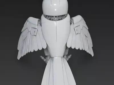 Robotic Owl Surveillance 3D Model Low-poly 3D model