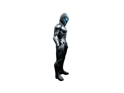 Futuristic Warrior 3D Model - Cybernetic Guardian 3D model 3D model