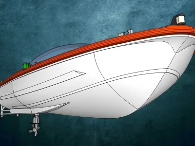 Motorboat Aqua Sports 3D print model