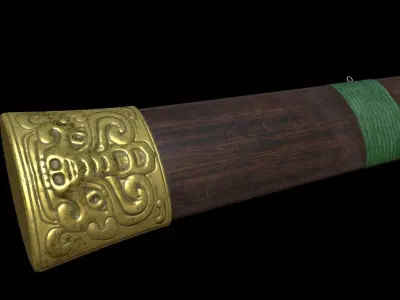   Fantasy Ancient Chinese Sword Low-poly 3D model