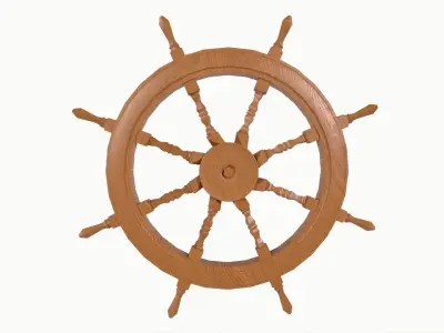 Ship Wheel 3D model purchase