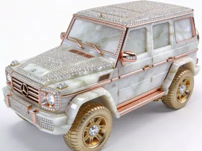 Luxury Jeweled Mercedes-Benz G-Wagon 3d Low-poly 3D model