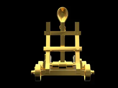 Golden Catapult 3D model