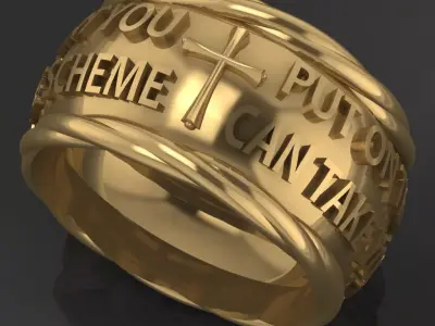 bible verse ring 3D print model