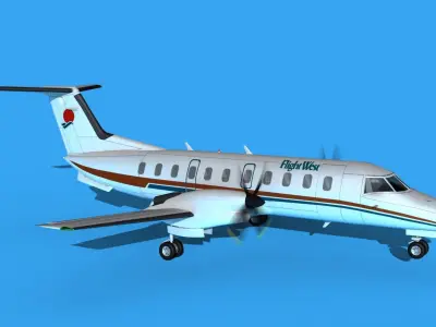 Embraer EMB120 Flight West 3D model