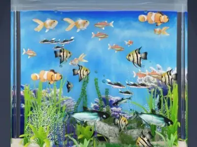 aquarium fish tank 3D model